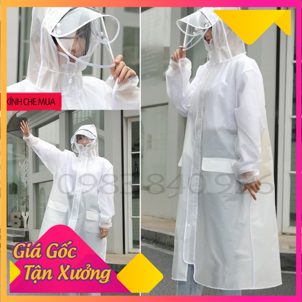 [ĐƯỢC CHỌN MÀU] Áo Mưa Trong Suốt Kiểu Dáng Thời Trang Che Mưa Cực Tốt - Áo Mưa Đôi  2 Đầu Vải Dù Cao Cấp Siêu Dày Siêu To Chống Nước Siêu Tốt