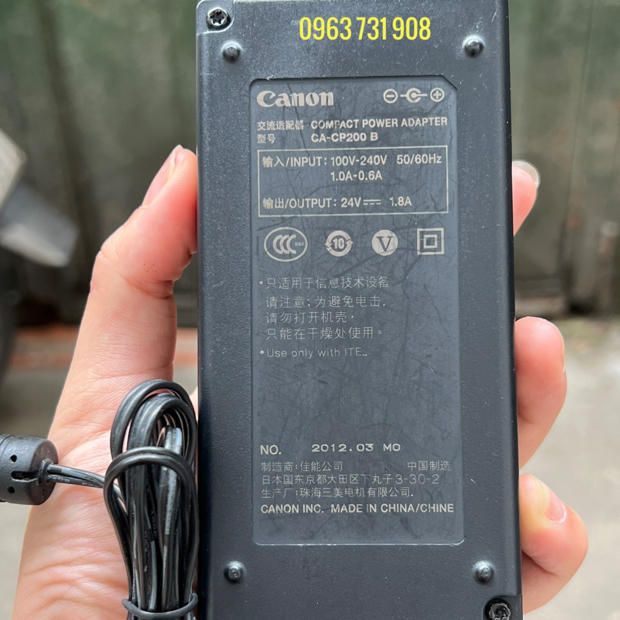 Nguồn máy in canon cp900 ca-cp200 b 24v 1.8a chính hãng