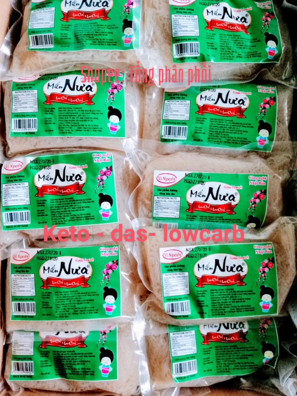 10 GÓI MIẾN NƯA KETO DAS LOWCARB