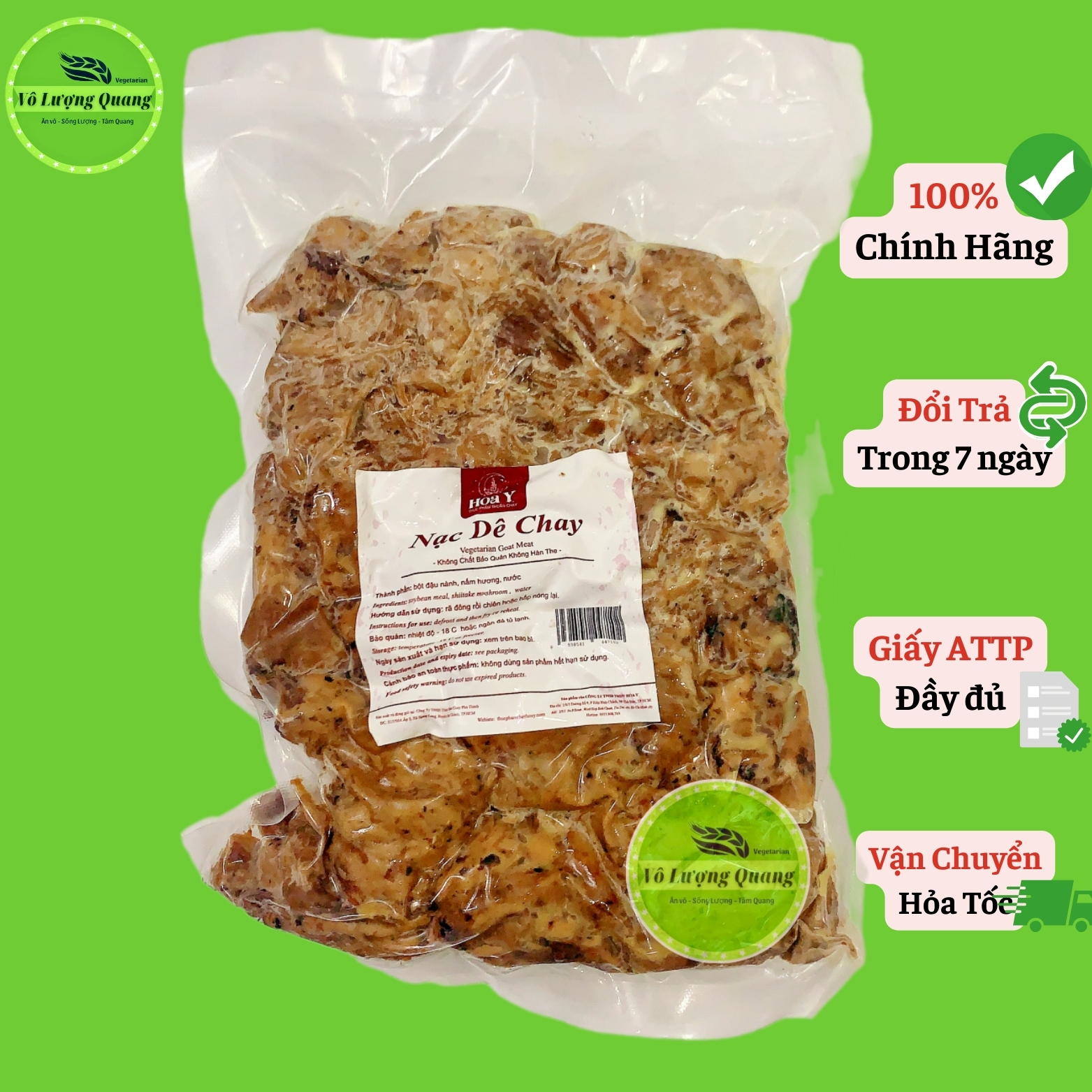 Nạc dê thuần chay cao cấp hoa y 1kg/khách đặt 2h/ vô lượng quang cao cấp