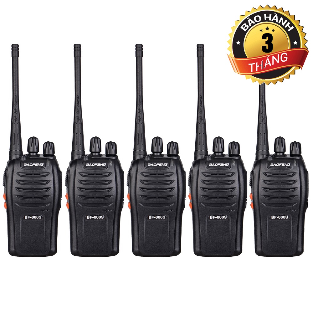 Bộ 05 Bộ đàm Baofeng BF666S - BH:3 Tháng