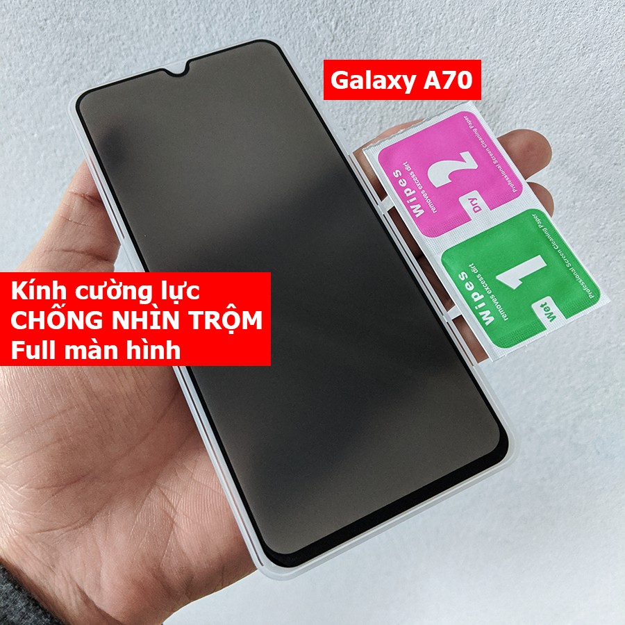 Kính cường lực chống nhìn trộm Galaxy A70
