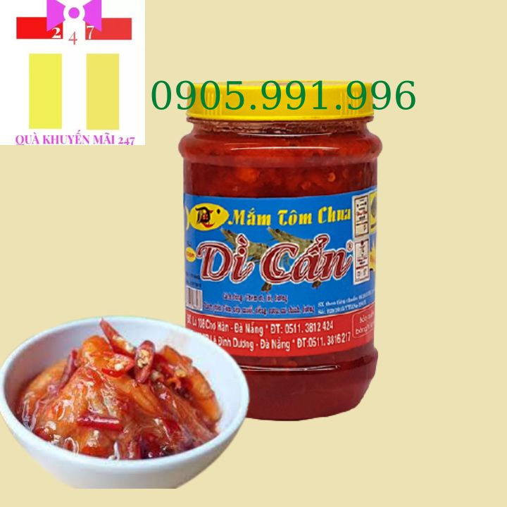 Mắm tôm chua Dì Cẩn hũ 500g chính gốc Đà Nẵng - Quà khuyến mãi 247
