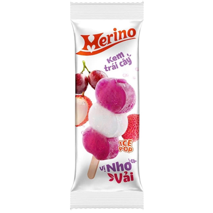 (GIAO HỎA TỐC HCM) Kem trái cây nho vải Merino (52g)