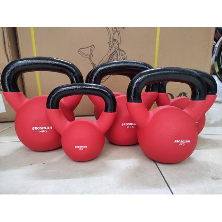 Tạ bình vôi 4kg tập Squat chính hãng Brosman, Tạ Ấm 4kg