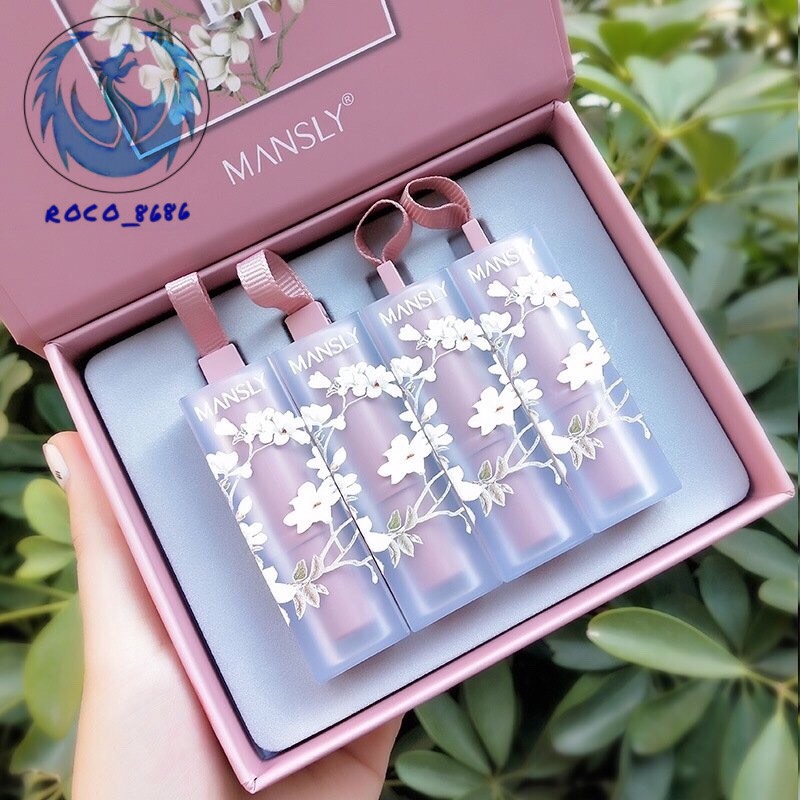 Set son lì mansly màu hồng - set 4 cây