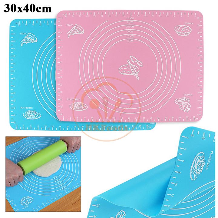 Tấm lót nướng và nhào bột silicon 30x40cm