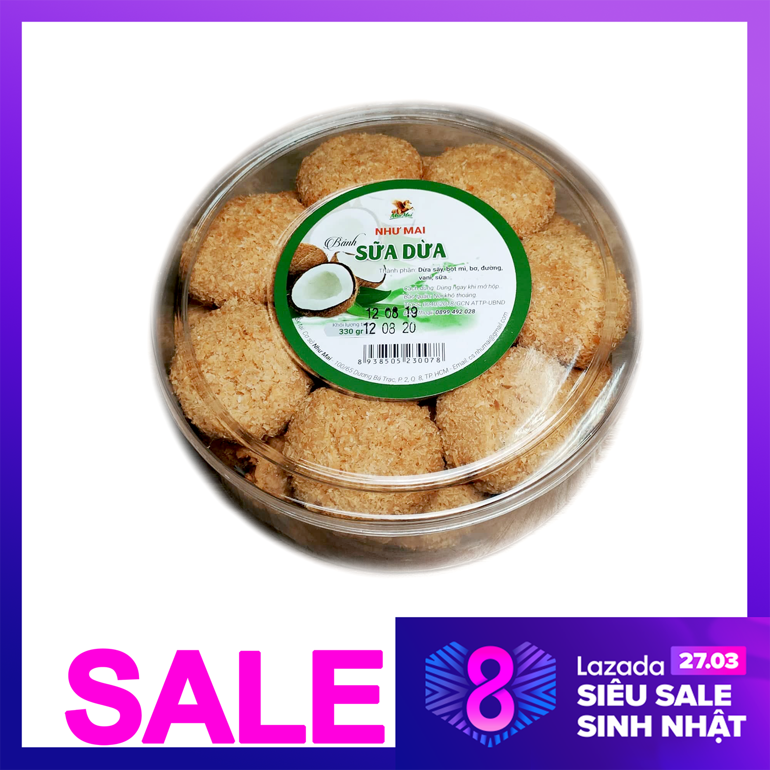 Combo 2 hộp bánh sữa dừa