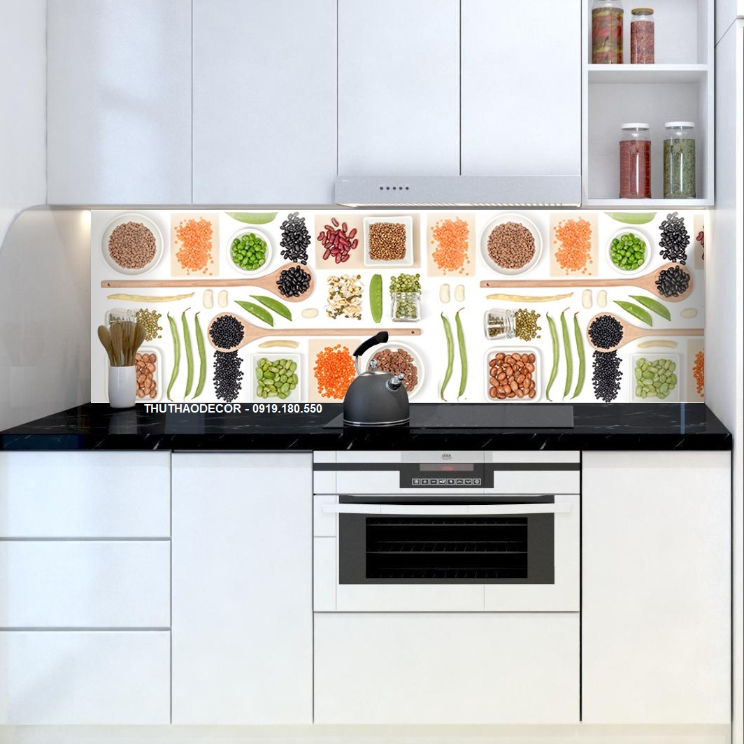 Decal dán bếp menu đậu khổ 60x120cm - thuthaodecor