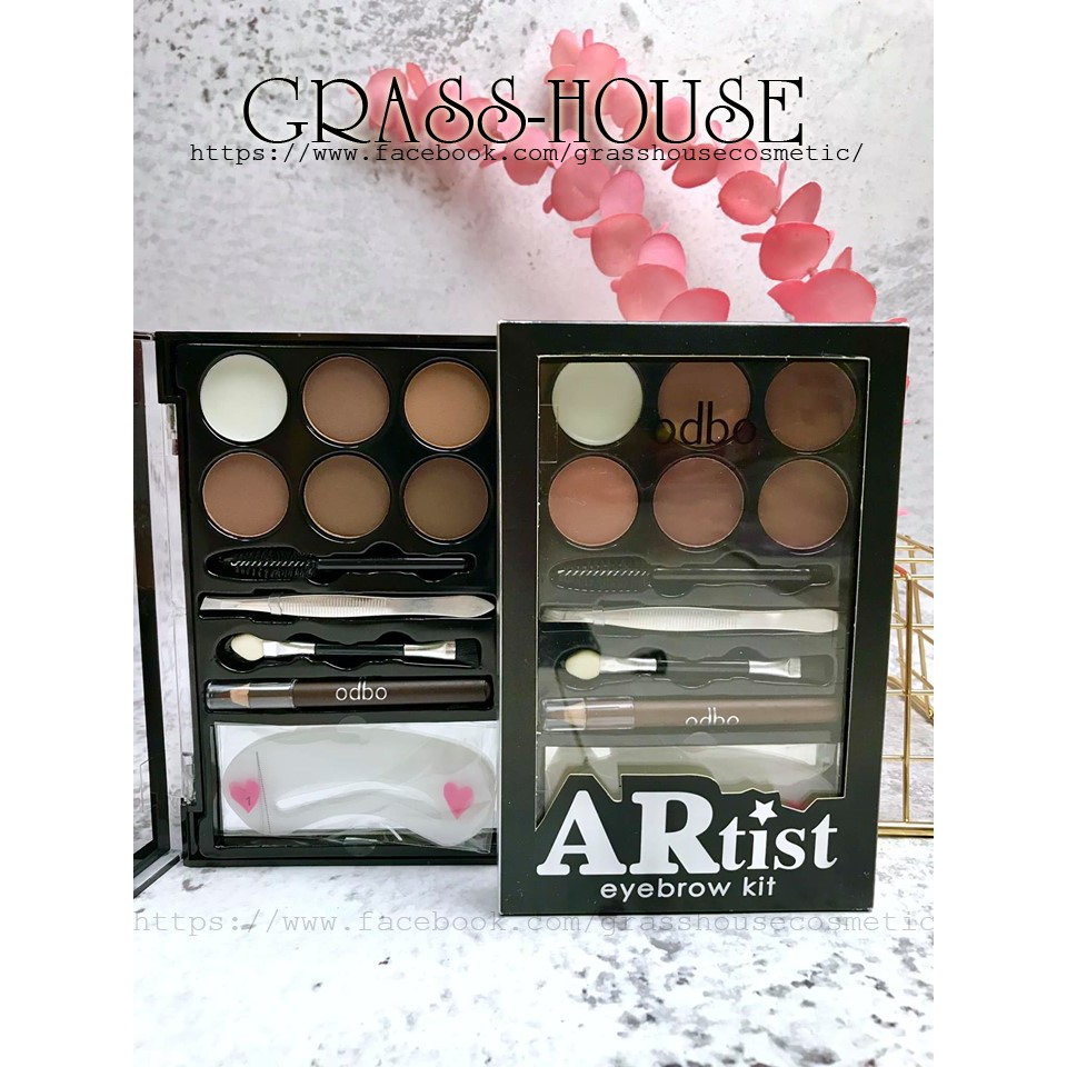 Set trang điểm chân mày odbo artist eyebrow kit /set vẽ chân mày artist eyebrow kit odbo
