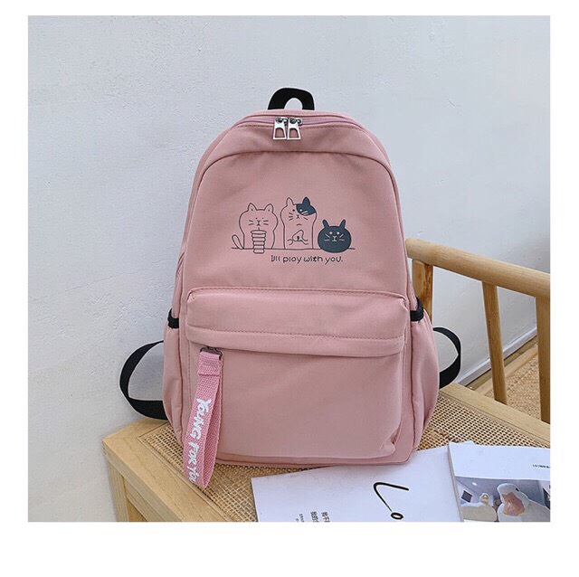 [HCM]Balo Thời Trang Ba Chú Mèo Cực cute