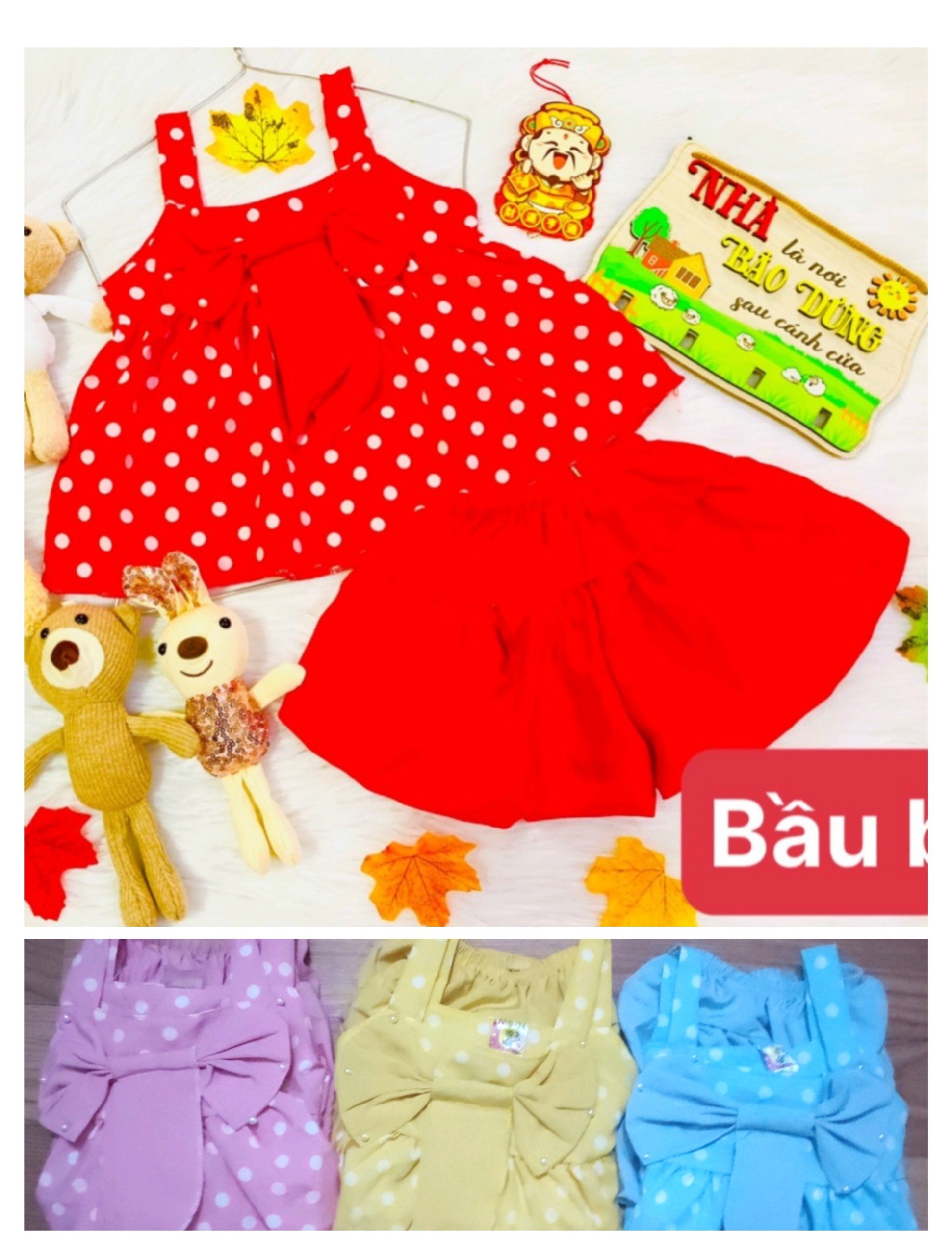 Combo 3 bộ lụa dây quần bí bé