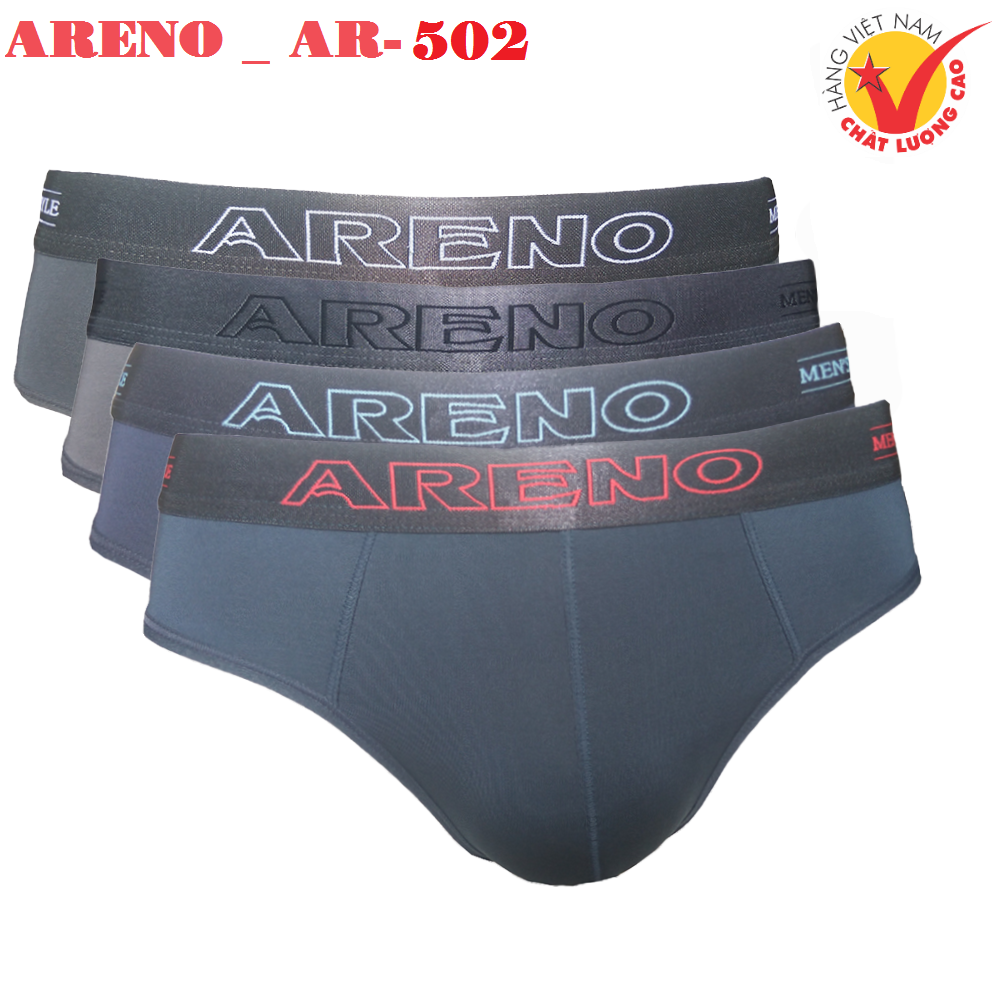 As shop sĩ] bộ 04 quần lót nam cao cấp areno lưng bóng thun lạnh - are502/304