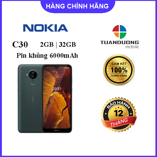 Điện thoại nokia c30 pin khủng 6000mah - hàng chính hãng