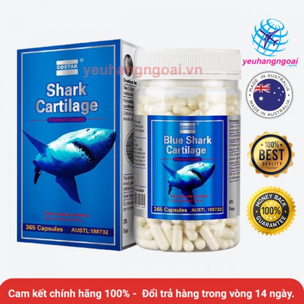 Sụn vi cá mập Shark Cartilage Costar 750mg 365 viên Úc.