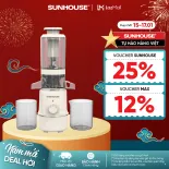 [ƯU ĐÃI 2 TẦNG VOUCHER] Máy ép chậm SUNHOUSE SHD5515 - Làm kem mịn Công suất mạnh Ép kiệt bã - Bảo hành 12 tháng