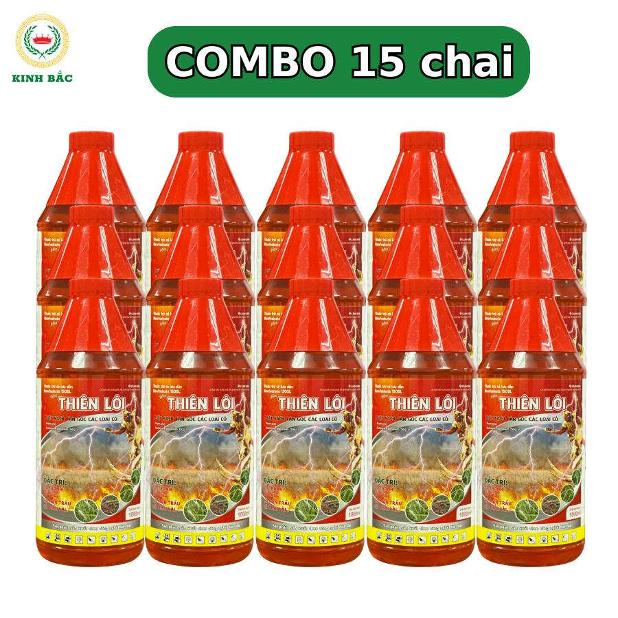 Thuốc diệt cỏ - THIÊN LÔI, Combo 15 chai, chai 1 lít Newfosinate 150SL ( DIỆT SẠCH mọi loại cỏ tới tận GỐC, RỄ, CỦ).