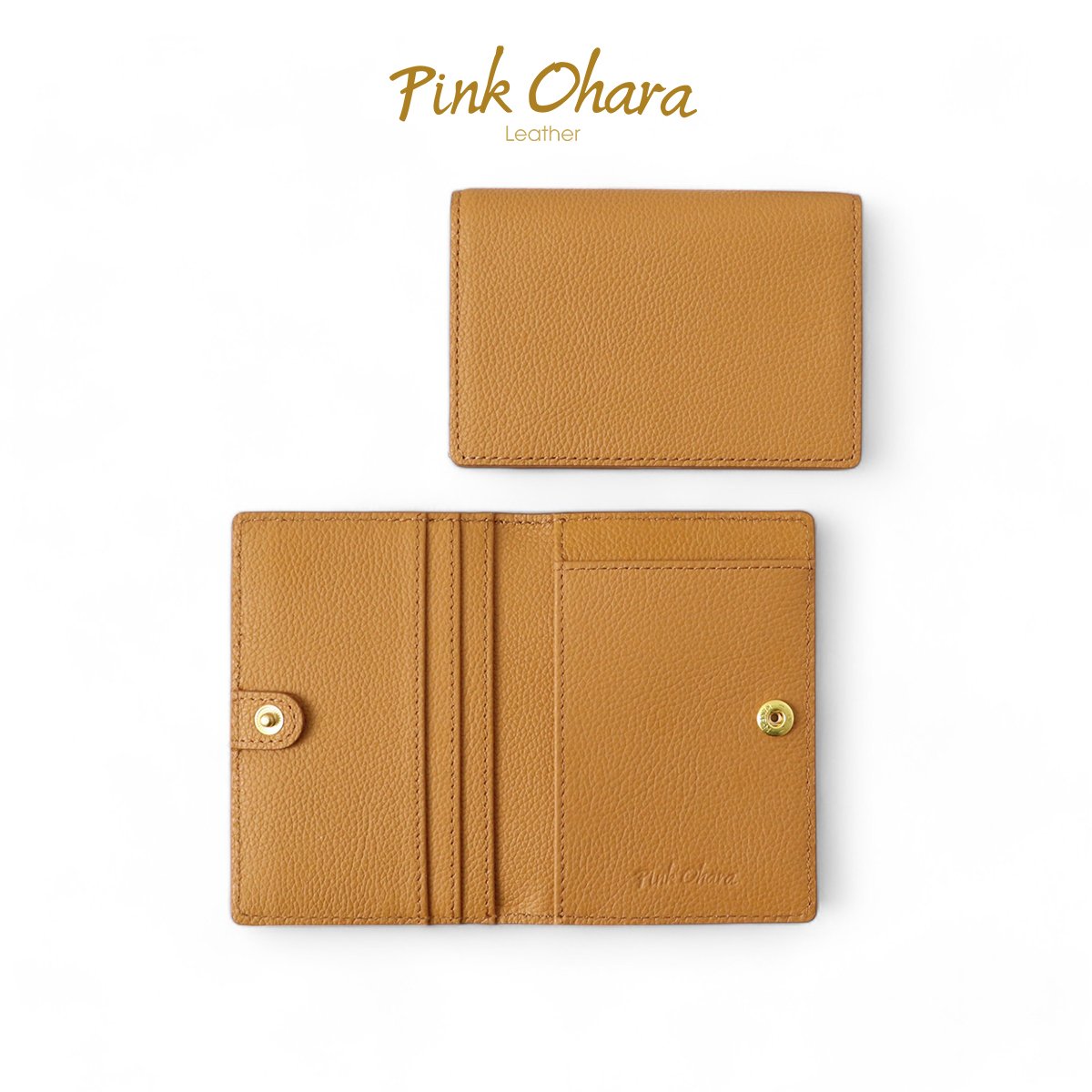 Ví đựng thẻ card Mundo - da bò vân hạt nhập Nhật