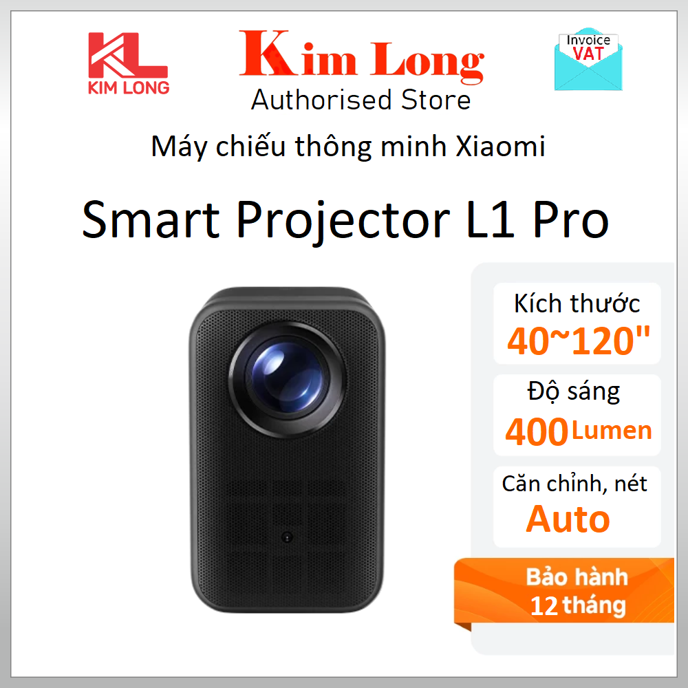 New 2025 Máy chiếu thông minh Xiaomi L1 PRO 400lm (60"-100") 2GB/16GB - Hàng chính hãng
