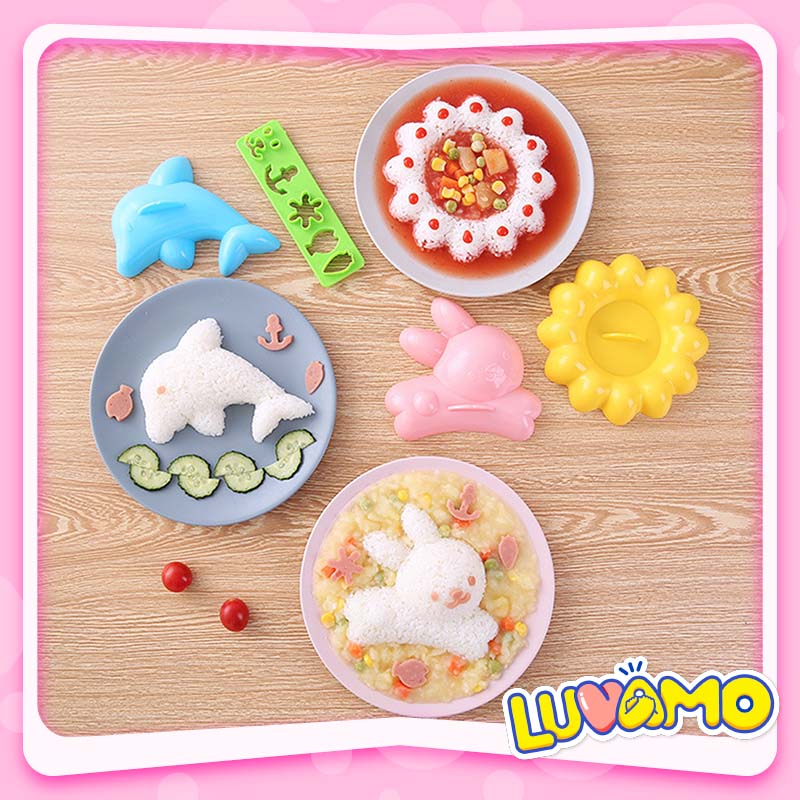Khuôn Ép Cơm Cho Bé Ăn Dặm Ngon Miệng Tạo Hình Con Vật Ngộ Nghĩnh Dễ Thương Ad20