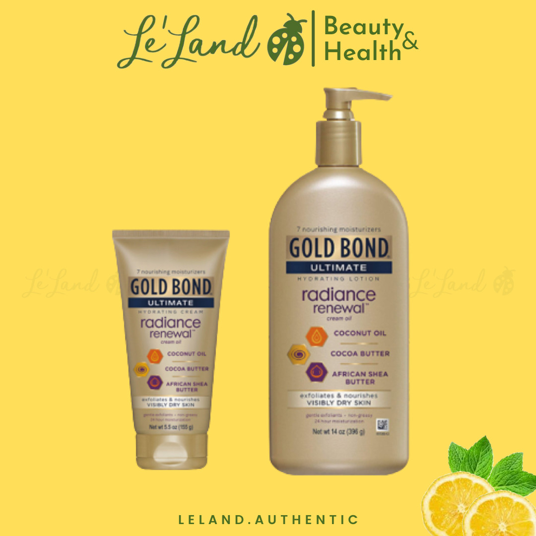 Bill US - Dưỡng Thể Giúp Tái Tạo Da Gold Bond Ultimate Radiance Renewal Hydrating Lotion for Visibly Dry Skin 566g