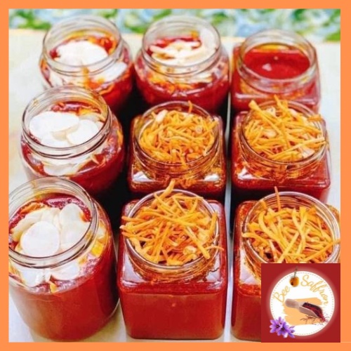 Mật Ong Saffron ngâm Đông Trùng Hạ Thảo Mini