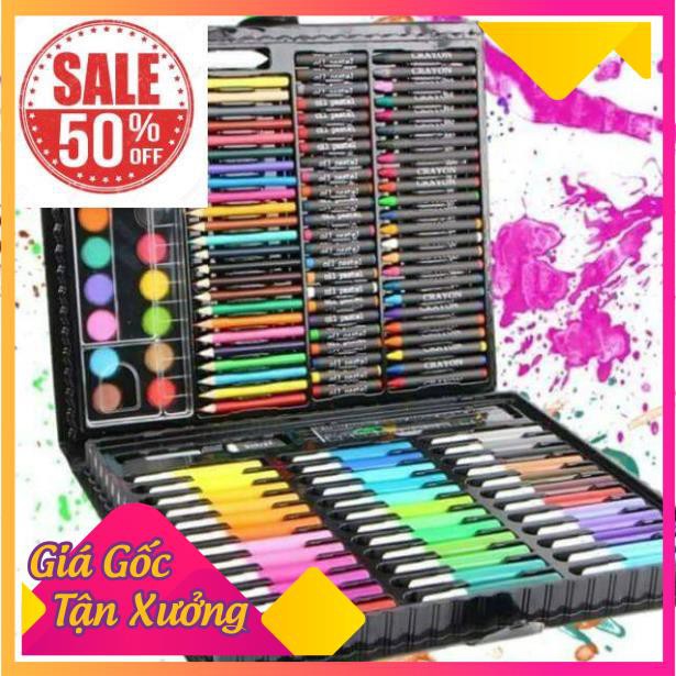 [HCM]Hộp màu - Hộp màu 150 chi tiết - Bút màu - Hộp Màu Vẽ Đa Năng 150 Chi Tiết Chất Lượng Màu Đep Tươi Sáng Lớp Màu Đều và Mịn An Toàn cho Bé