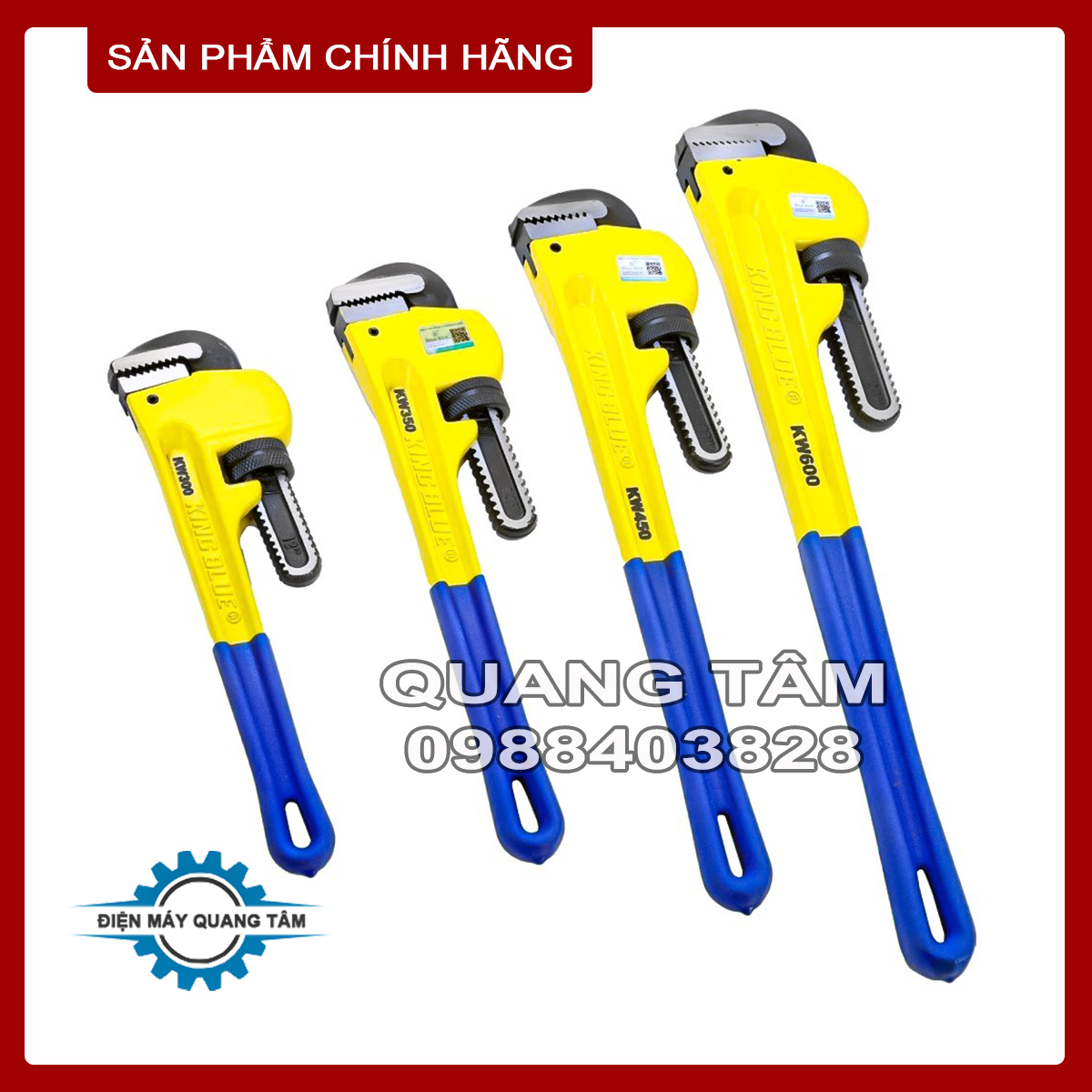 Mỏ lết răng 12 - 14 - 18 - 24 inch kingblue kw-300 / 350 / 450 / 600