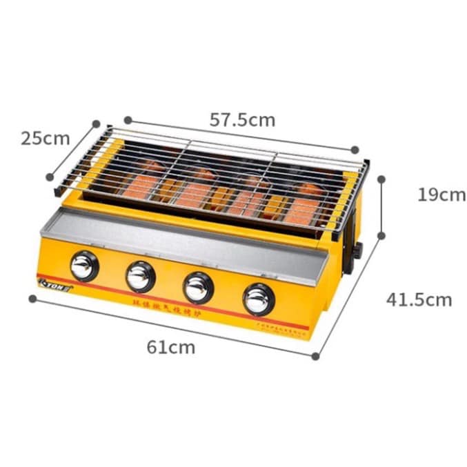 Bếp nướng bbq 4 và 6 họng bằng gas et-k222 bh chính hãng