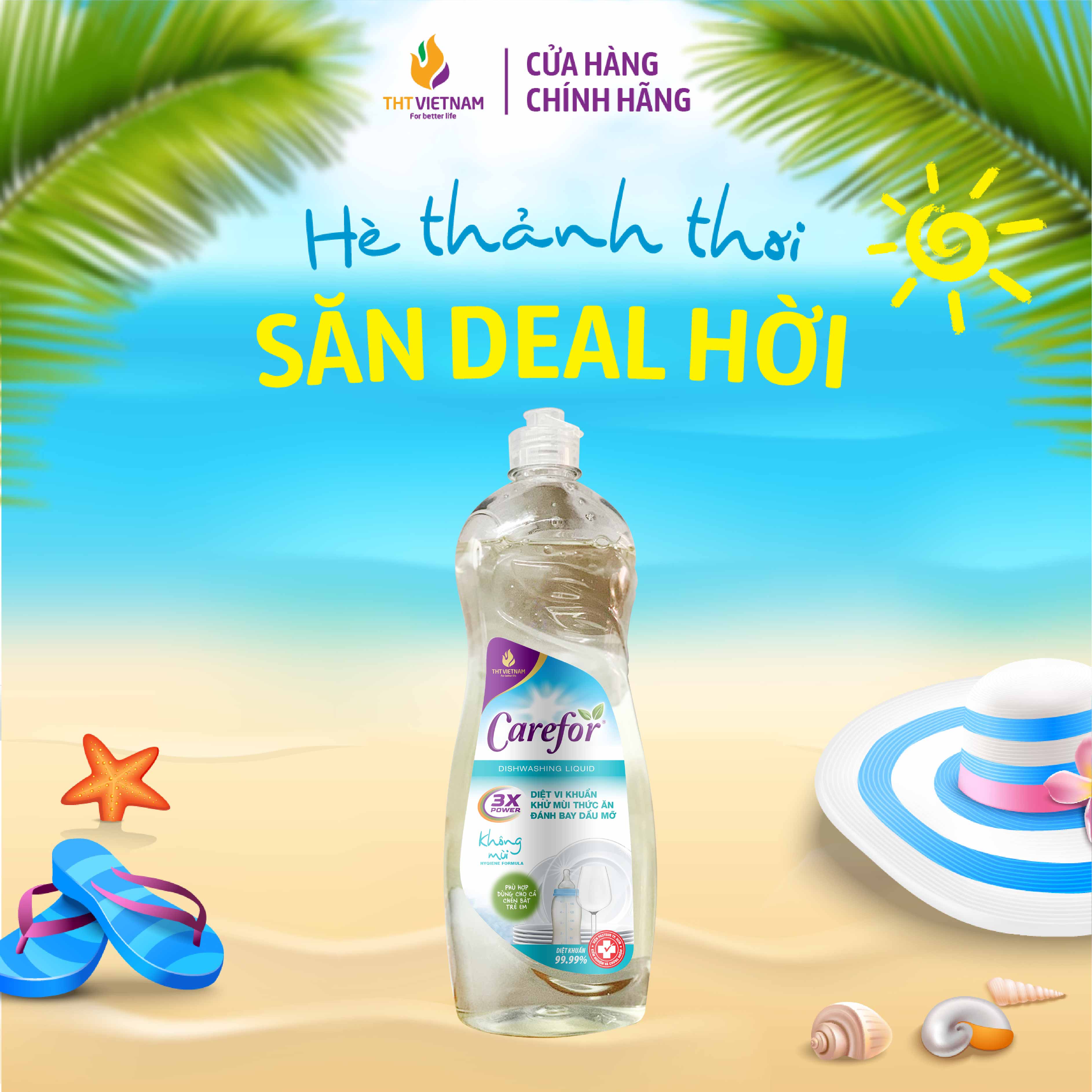 Nước rửa chén bát đậm đặc Carefor 800ml