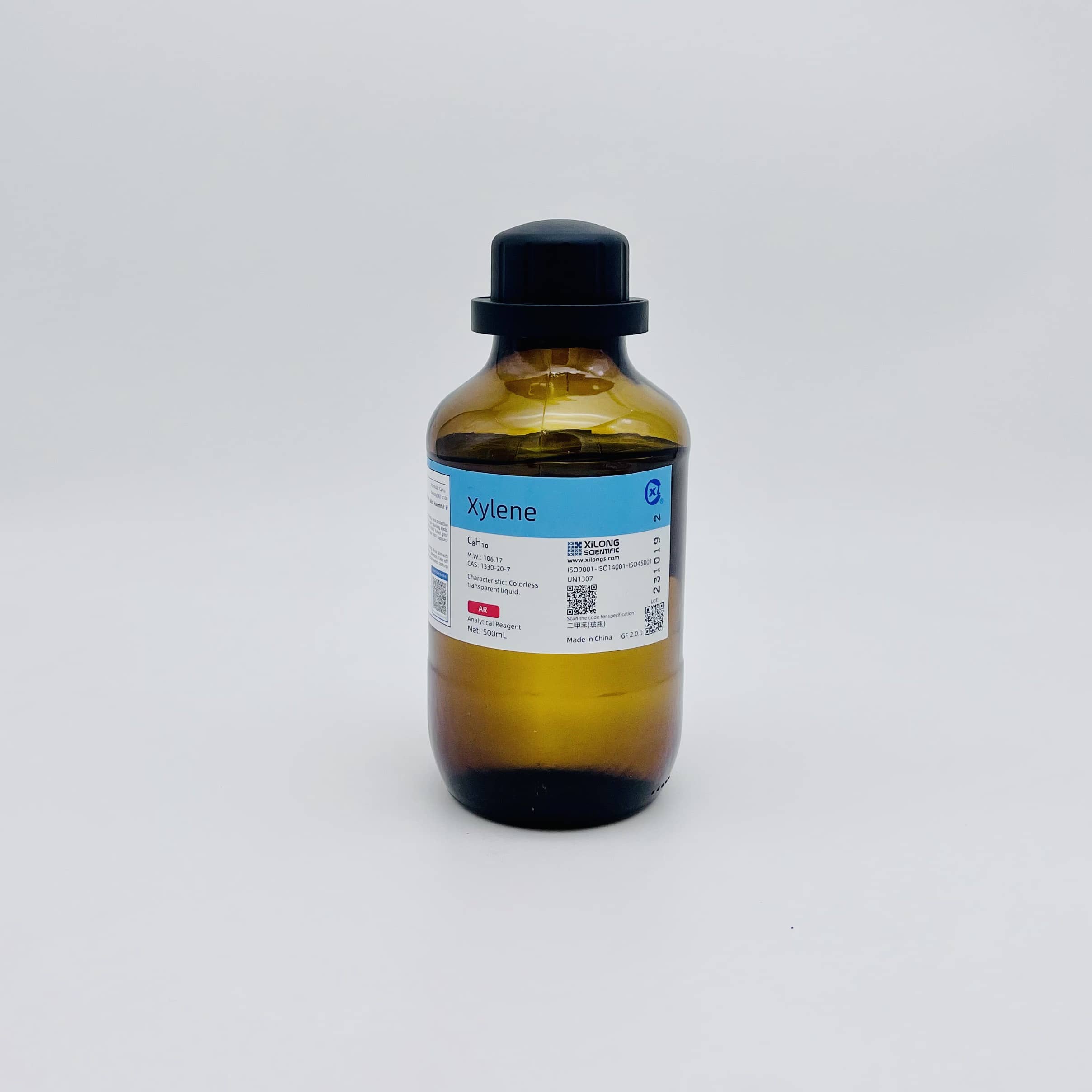 Hóa chất xylene (c8h10, ar, chai 500ml, xilong, cas 1330-20-7)