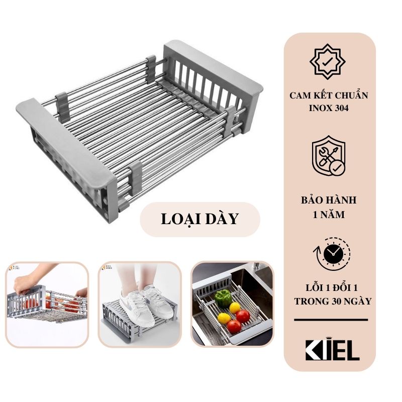 Kệ giá rổ gác bồn rửa chén bát đĩa inox 304 rổ gác bồn rửa chén đa năng cực tiện lợi, rổ úp cho chậu rửa bát