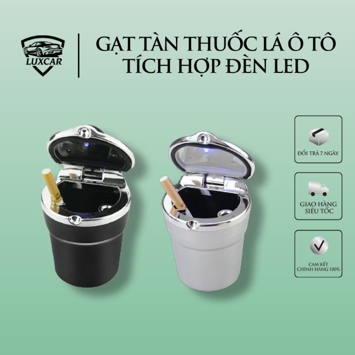 Gạt Tàn Ô TÔ LUXCAR Tích Hợp Đèn LED cao cấp