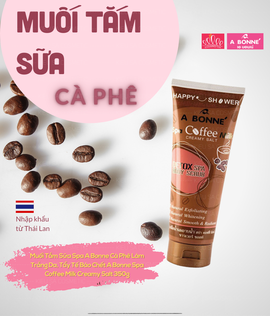 Muối Tắm Tẩy Tế Bào Chết Abonne Spa Coffee Milk Creamy Salt 350g