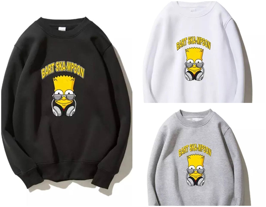 Áo Sweater Nỉ Bông Nam Nữ Tay Dài Unisex Simpson