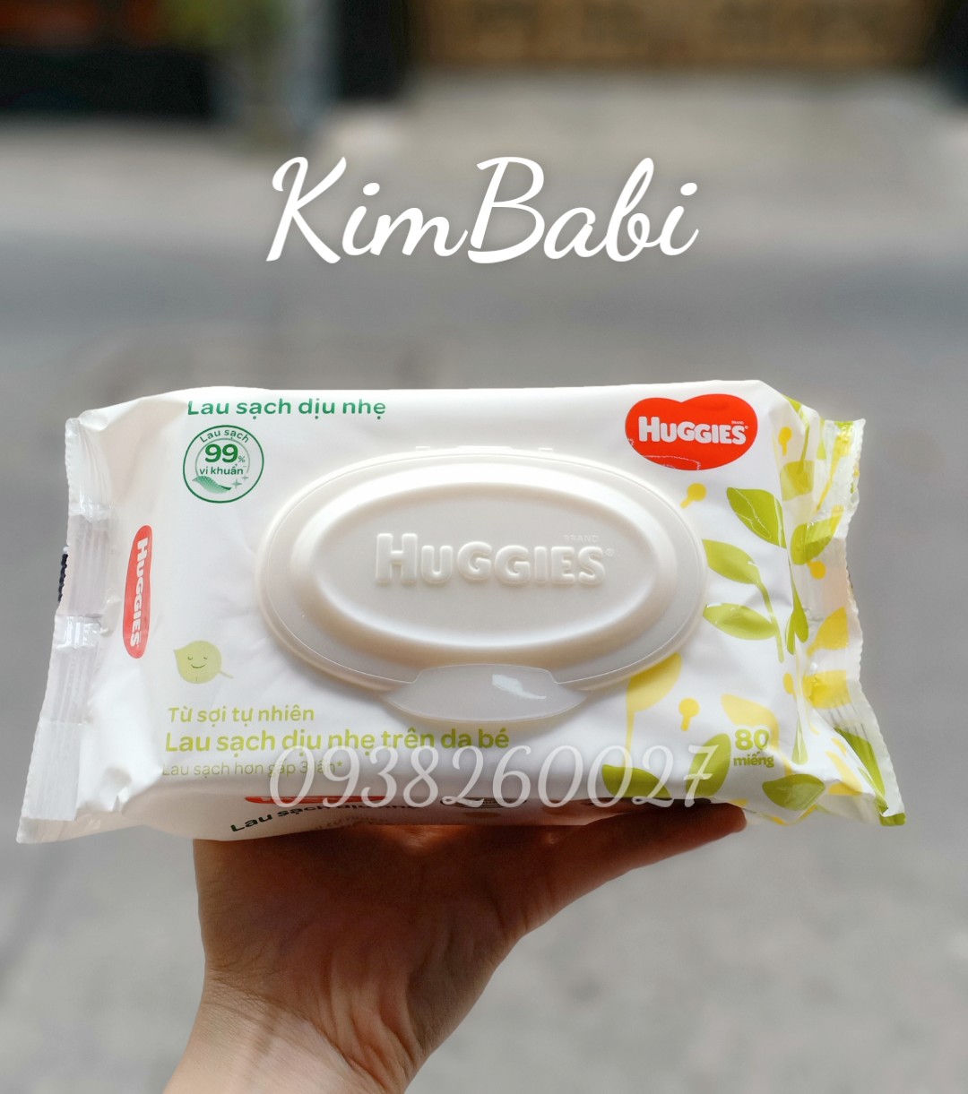 Khăn ướt Huggies không mùi 64 tờ