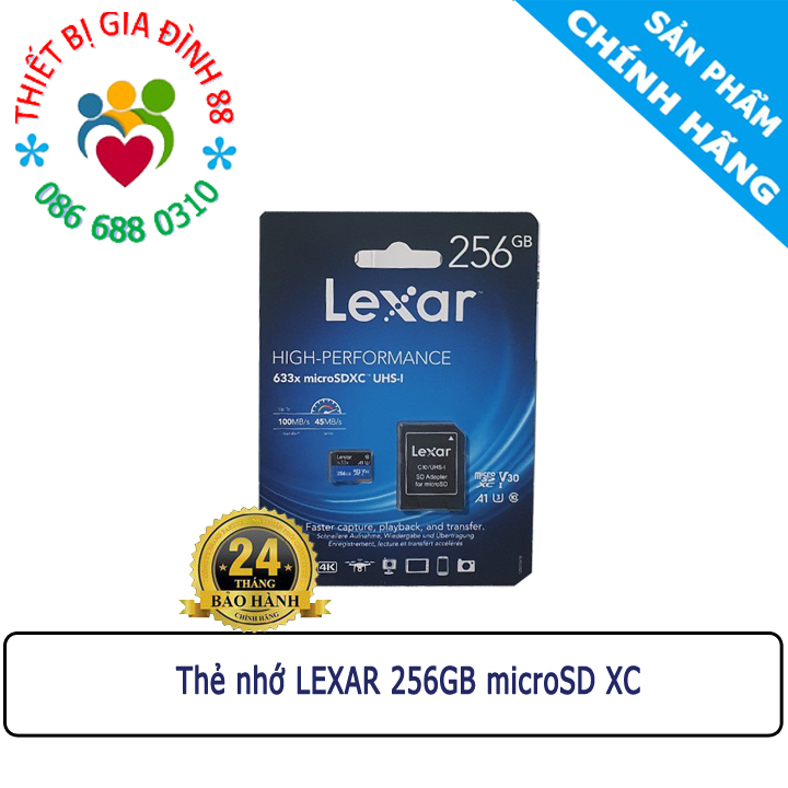 Thẻ nhớ lexar 256gb microsd xc 32gb 128gb 256gb