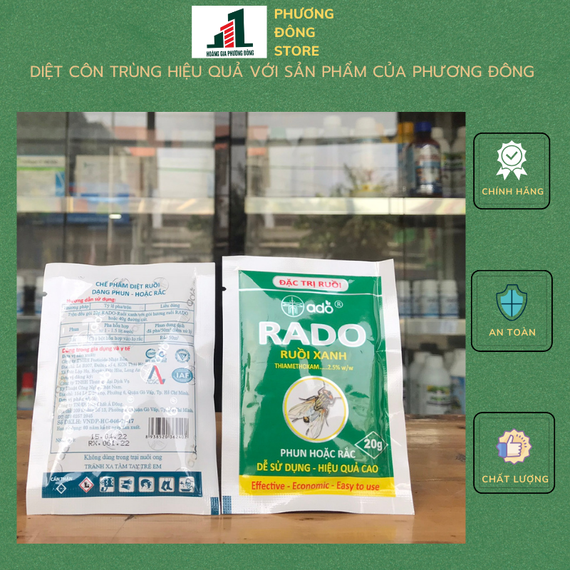 Thuốc diệt ruồi dạng bả hiệu quả Rado ruồi xanh - gói 20g