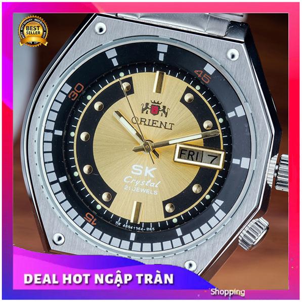 { ĐỒNG HỒ BẢO TÍN SHOP SỊN }Đồng Hồ Cơ Orient Nam SK Vàng Cát Cao Cấp Chống Nước Chống Xước Automatic