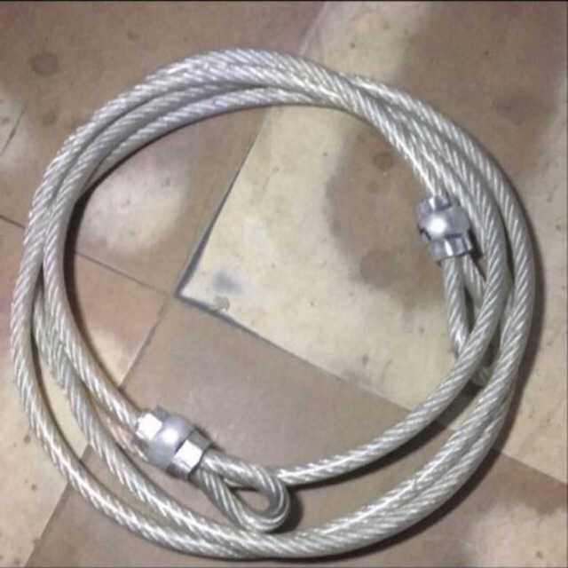 Cáp khoá xe bọc nhựa phi 10 dài 7m