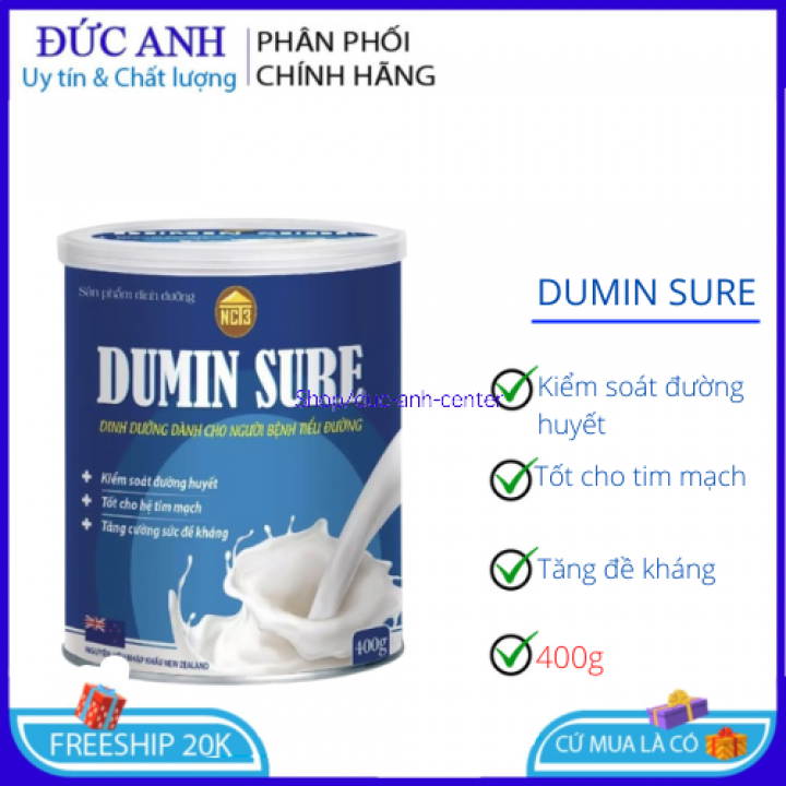 Sữa bột Dumin Sure giúp kiểm soát đường huyết, tốt cho tim mạch