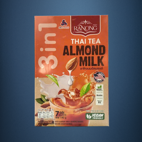 Hộp ĐỎ 140gr / 7 gói - TRÀ SỮA HẠNH NHÂN THÁI ĐỎ RANONG TEA 3 in 1 Instant Thai Tea Mix With Almond Milk