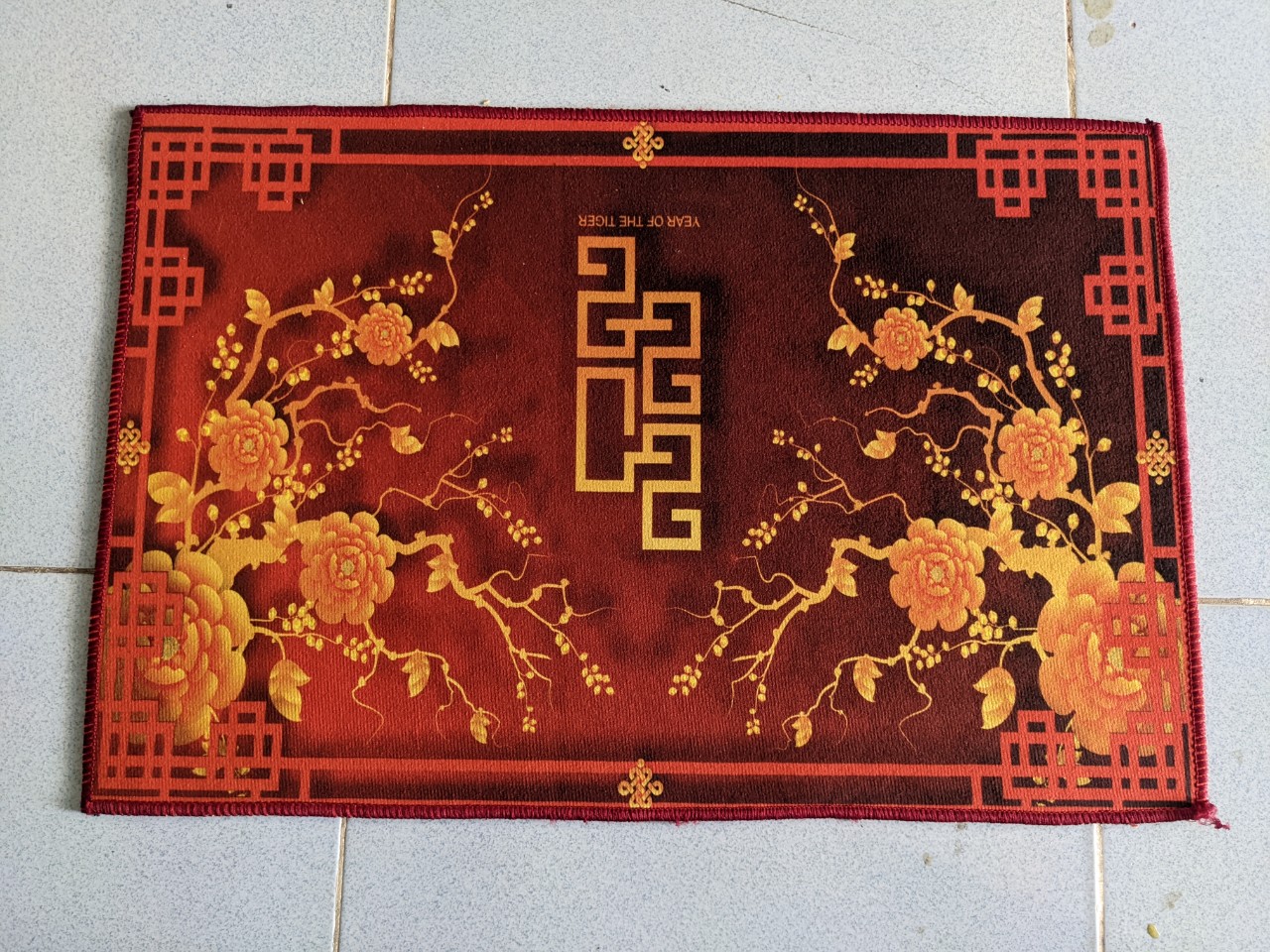 Thảm chùi chân Tết - Thảm lau chân - Thảm chân san hô - Thảm chùi chân bali 40x60cm chống trơn trượt