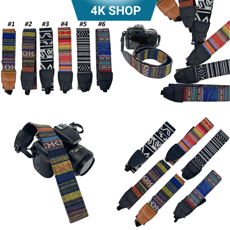 Dây đeo máy ảnh thổ cẩm