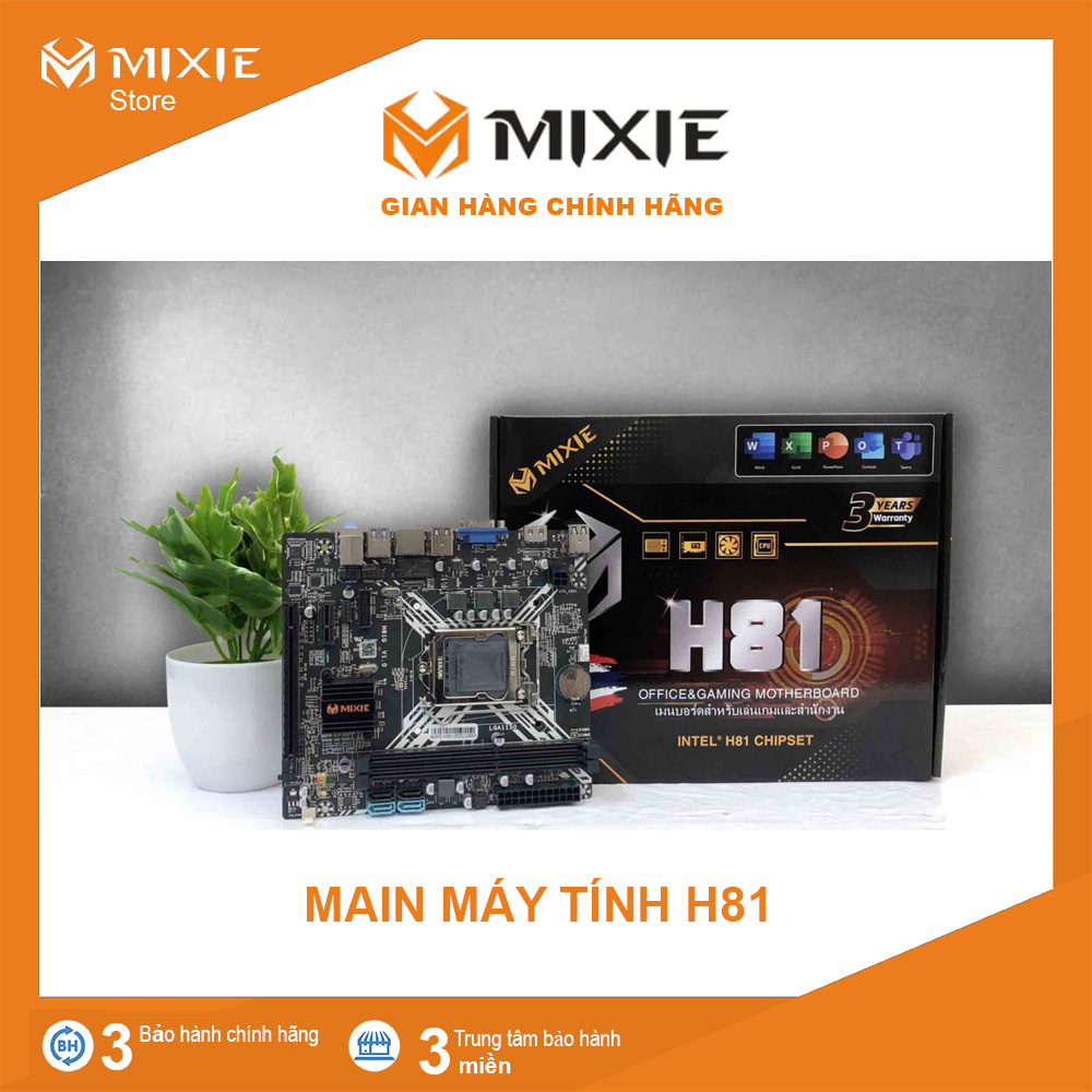 Main máy tính bàn, pc - main mother board mixie h81 - bh 3 năm