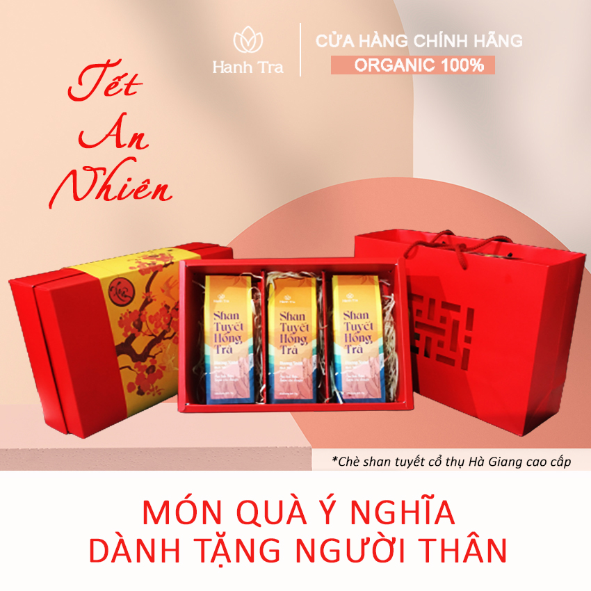 Quà Tết 2023 chè biếu trà biếu trà shan tuyết quà tặng người thân cả năm sung túc hộp quà ý nghĩa sang trọng