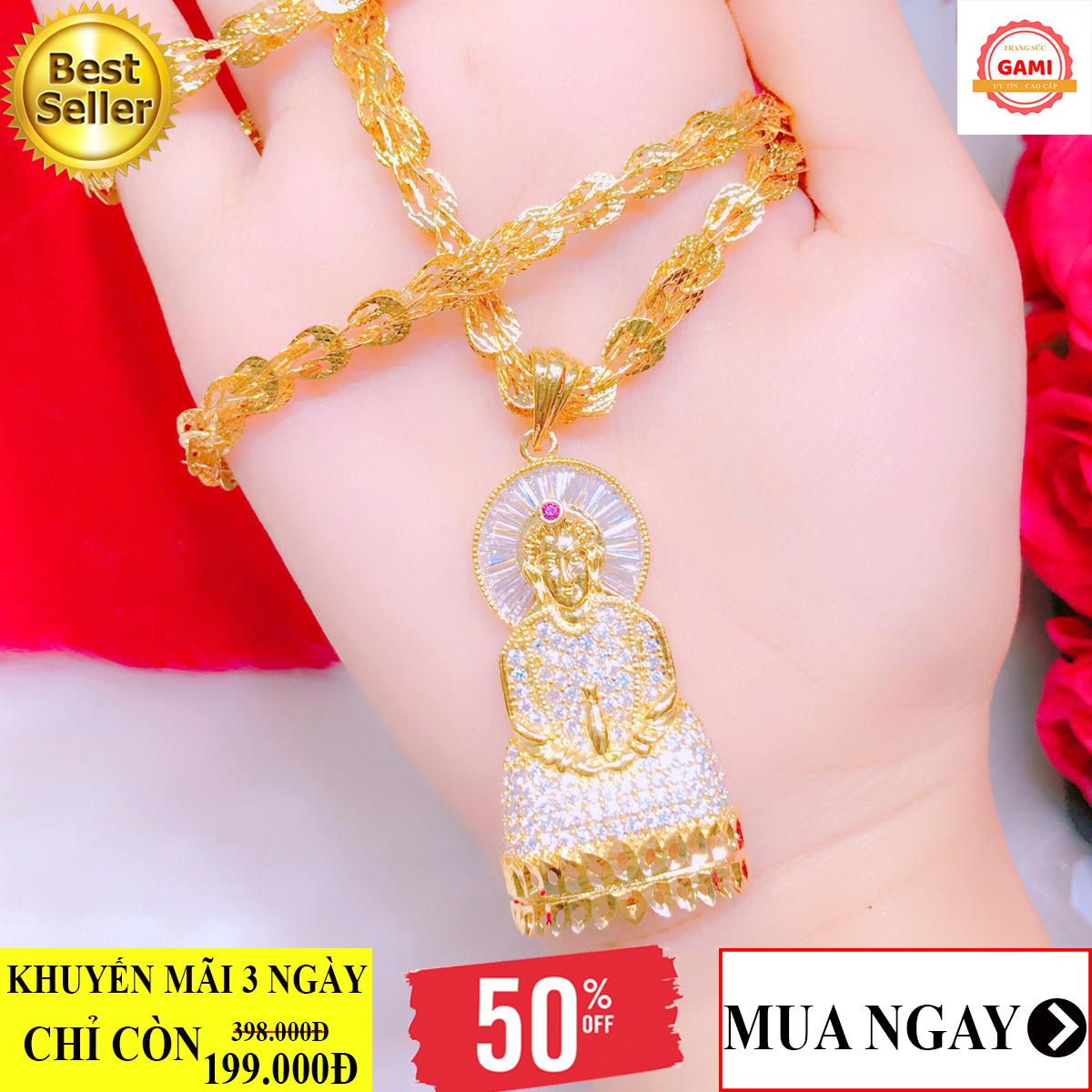 [HCM]Dây chuyền nữ dây đuôi phụng mặt phật phong thủy đính đá tinh tế sang trọng quý phái Trang Sức Gami D023M027