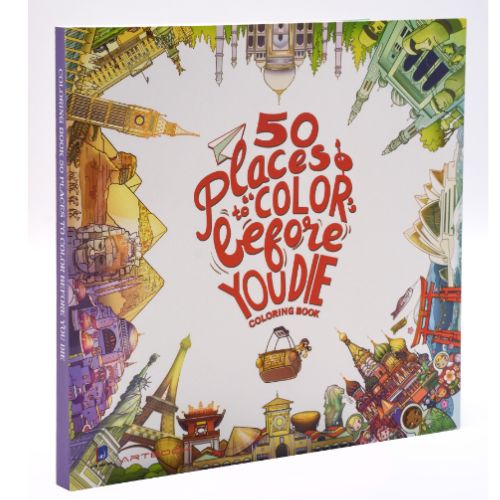 50 Places to Color before You die Coloring book - Sách tô màu
