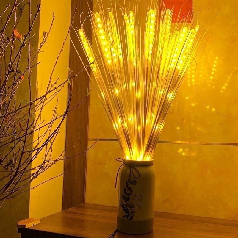 Set 10 cây bông lúa đèn led trang trí bàn thờ gia tiên, thần tài