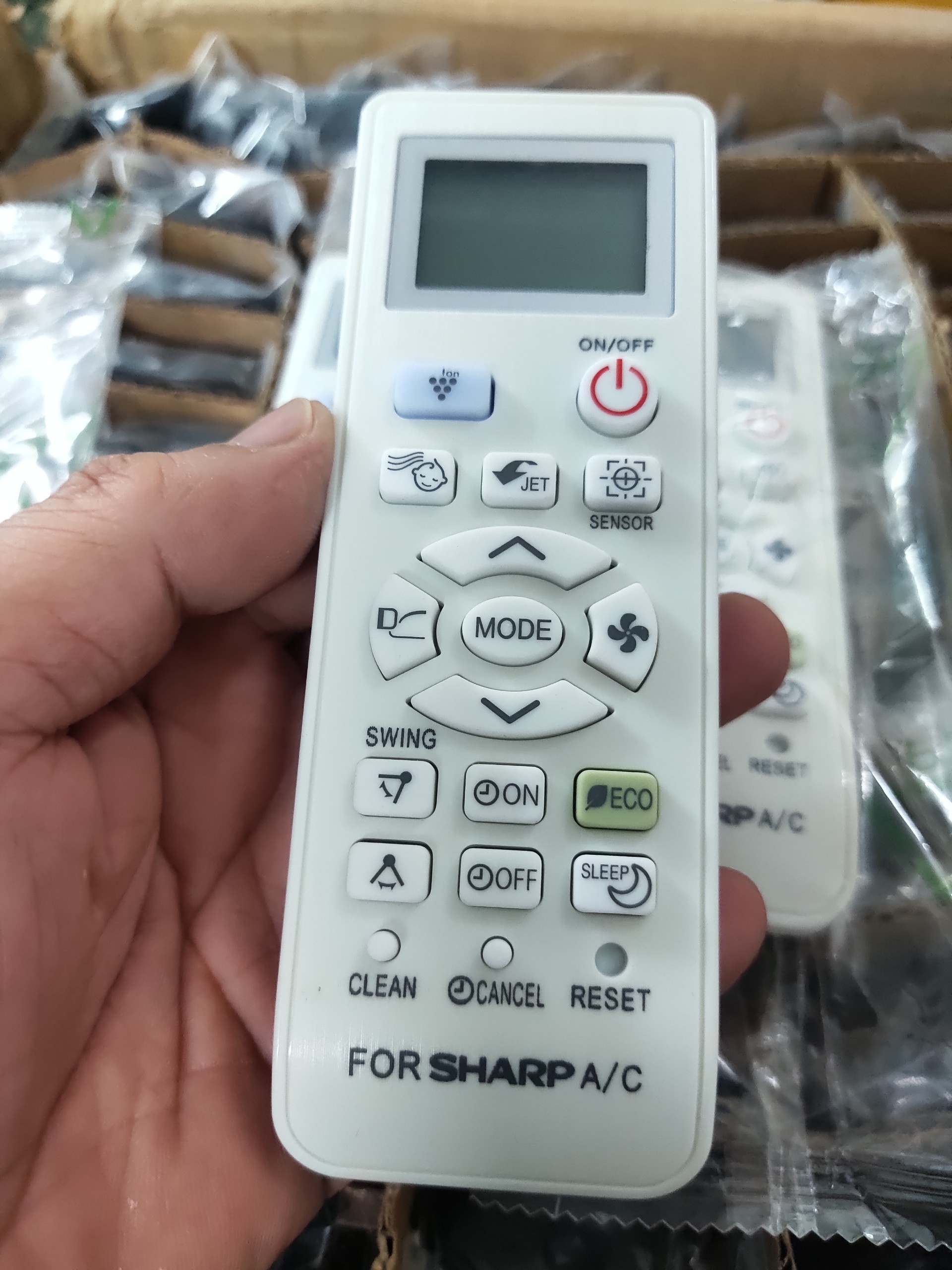 Remote điều khiển cho máy lạnh, điều hòa sharp ah-x9uew, ah-x12vew, ah-x12stw, ah-x18vew - hàng loại tốt
